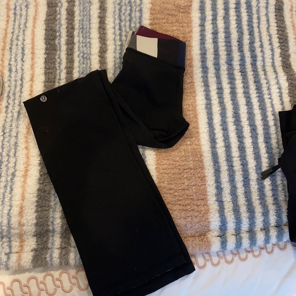 lululemon black yoga pants size 4